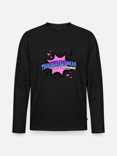 Assertiveness is my superpower - Men's Premium Organic Long Sleeve Shirt - black