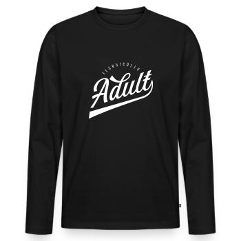 Cadeau d’anniversaire Tech Adulte 18 ans - T-shirt manches longues Premium bio Homme - noir - Devant - Nico (187cm)