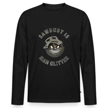 Sawdust Is Man Glitter Schreiner Tischler Geschenk - Männer Premium Bio Langarmshirt - Schwarz - Vorne - Nico (187cm)