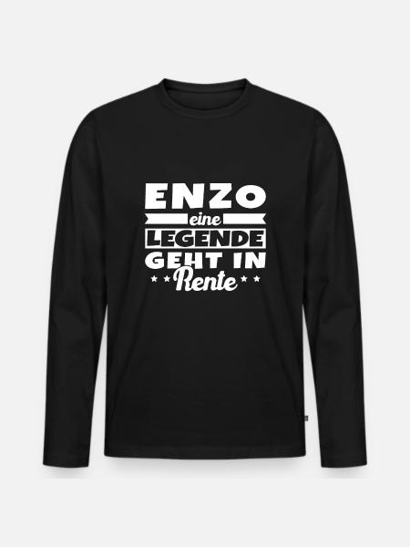 Enzo, a legend, retires - Men's Premium Organic Long Sleeve Shirt - black