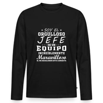 Fun for the in the office prides - Men's Premium Organic Long Sleeve Shirt - black - Front - Nico (187cm)