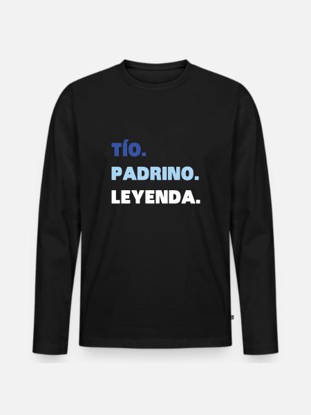 Uncle Godfather Legend - Men's Premium Organic Long Sleeve Shirt - black