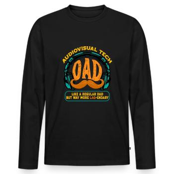 Audiovisual Technician AV Tech Father - Men's Premium Organic Long Sleeve Shirt - black - Front - Nico (187cm)