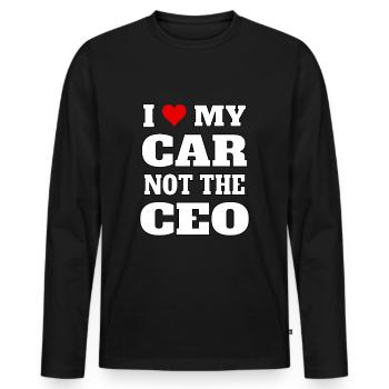 Auto Car CEO Gift Tuning Engine Vehicle Vehicle - Men's Premium Organic Long Sleeve Shirt - black - Front - Nico (187cm)