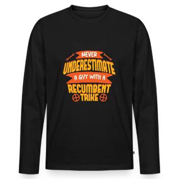 Liegefahrrad Liegedreirad Liegetrike - Männer Premium Bio Langarmshirt - Schwarz - Vorne - Nico (187cm)