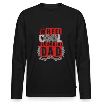 Liegefahrrad Liegedreirad Liegetrike Vater - Männer Premium Bio Langarmshirt - Schwarz - Vorne - Nico (187cm)