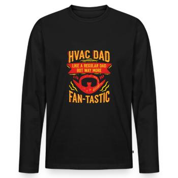 Klimatechniker HLK Installateur Vater - Männer Premium Bio Langarmshirt - Schwarz - Vorne - Nico (187cm)