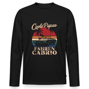 Cool Dads Driving Convertible Retro Dad Gift - Men's Premium Organic Long Sleeve Shirt - black - Front - Nico (187cm)