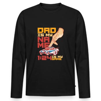 Slot Car Racing RC Voiture Drag Racing Père - T-shirt manches longues Premium bio Homme - noir - Devant - Nico (187cm)
