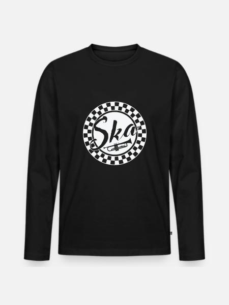 Ska Musik Trompete Swing Jazz Musikstil - Männer Premium Bio Langarmshirt - Schwarz
