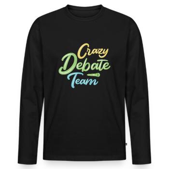 Debattieren Debatte Argumentieren - Männer Premium Bio Langarmshirt - Schwarz - Vorne - Nico (187cm)