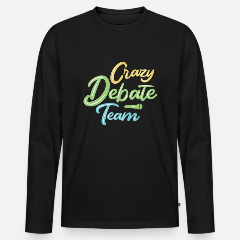 Debattieren Debatte Argumentieren - Männer Premium Bio Langarmshirt - Schwarz