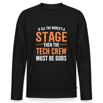 Théâtre Acteur Acteur Actrice Actrice - T-shirt manches longues Premium bio Homme - noir - Devant - Nico (187cm)