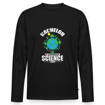 Bachelor of Environmental Science Umweltschutz - Männer Premium Bio Langarmshirt - Schwarz - Vorne - Nico (187cm)