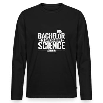 Bachelor of Environmental Science Naturwissenschaf - Männer Premium Bio Langarmshirt - Schwarz - Vorne - Nico (187cm)