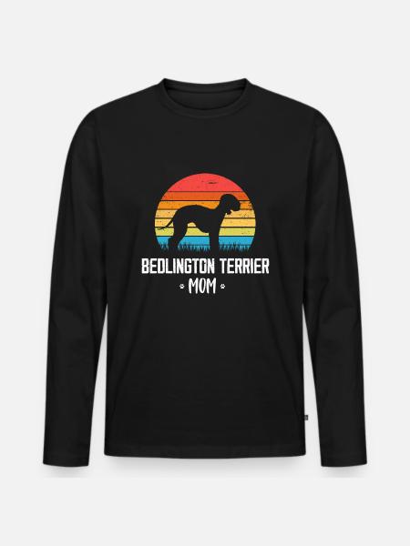 Bedlington Terrier - Men's Premium Organic Long Sleeve Shirt - black