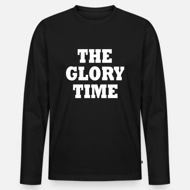 The glory time - Männer Premium Bio Langarmshirt - Schwarz