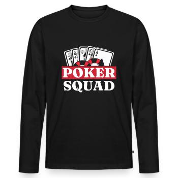 Poker Poker Players Poker - Men's Premium Organic Long Sleeve Shirt - black - Front - Nico (187cm)