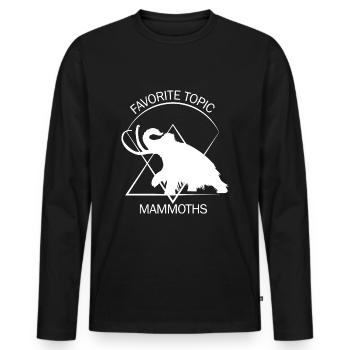 Drôle de mammouth Âge de pierre Conception de l’âge de glace Préhistorique - T-shirt manches longues Premium bio Homme - noir - Devant - Nico (187cm)