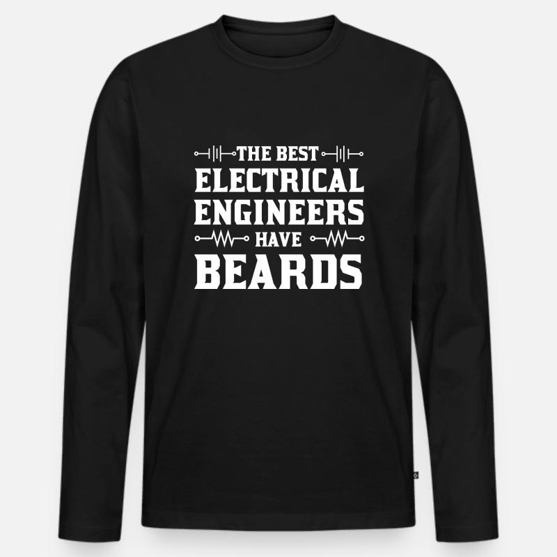 Elektriker - Männer Premium Bio Langarmshirt - Schwarz