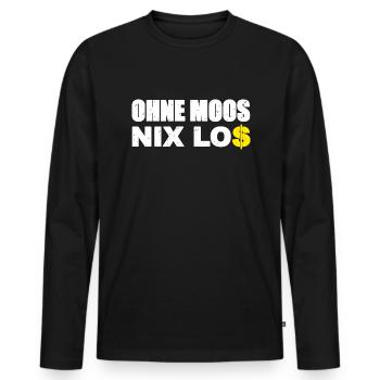 Nothing going on without moss - Men's Premium Organic Long Sleeve Shirt - black - Front - Nico (187cm)