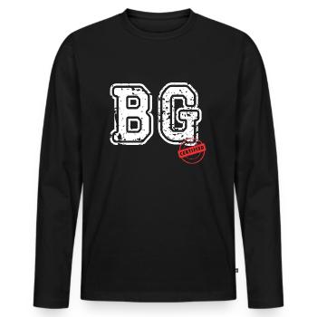 beau gosse - T-shirt manches longues Premium bio Homme - noir - Devant - Nico (187cm)