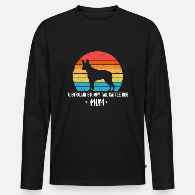 Australian Stumpy Tail Cattle Dog - Männer Premium Bio Langarmshirt - Schwarz
