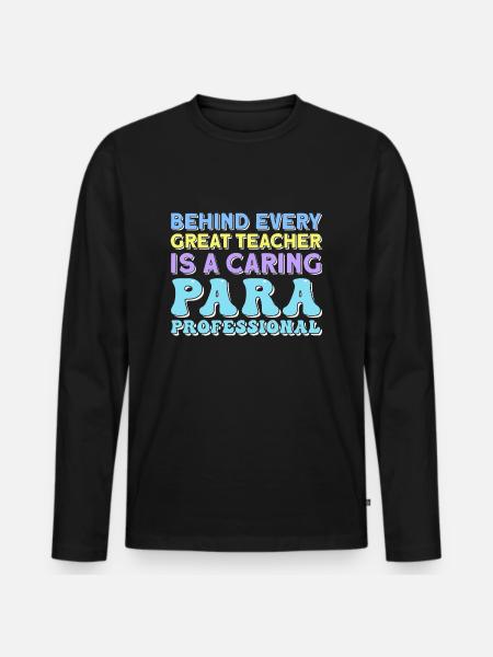 Paraprofessional - Men's Premium Organic Long Sleeve Shirt - black
