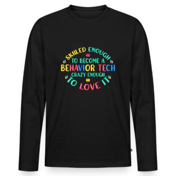 Behavioral Therapist Therapist - Men's Premium Organic Long Sleeve Shirt - black - Front - Nico (187cm)