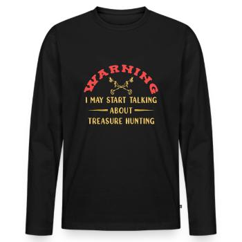 Treasure Hunter Treasure Hunt Metal Detector - Men's Premium Organic Long Sleeve Shirt - black - Front - Nico (187cm)