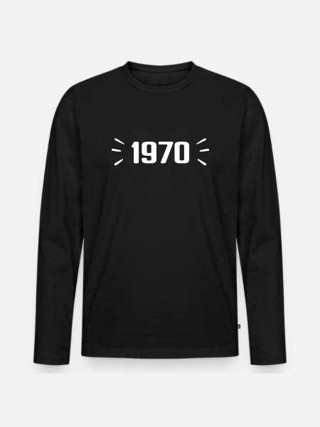 1970 - Birthday Present 1970 - Men's Premium Organic Long Sleeve Shirt - black