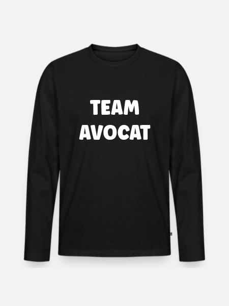 team avocat - T-shirt manches longues Premium bio Homme - noir