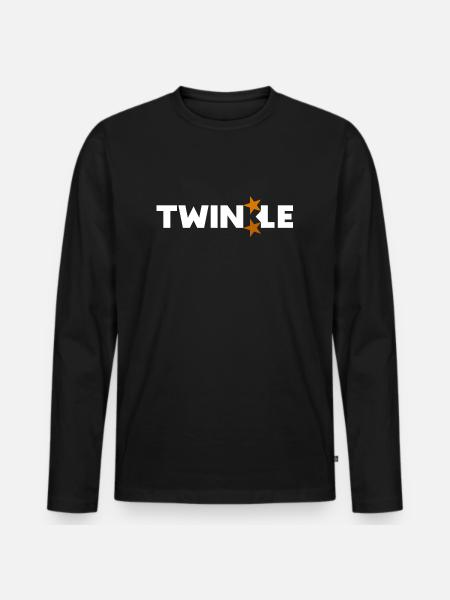 Twinkle - Männer Premium Bio Langarmshirt - Schwarz