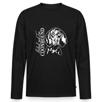 BLACK AND TAN COONHOUND Jagdhunde Wilsigns - Männer Premium Bio Langarmshirt - Schwarz - Vorne - Nico (187cm)