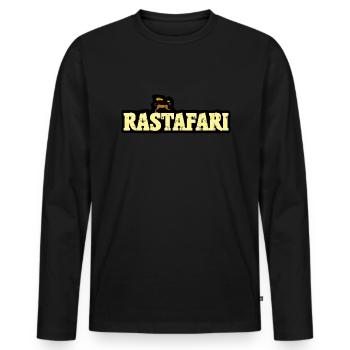 Rastafari Lion - T-shirt manches longues Premium bio Homme - noir - Devant - Nico (187cm)