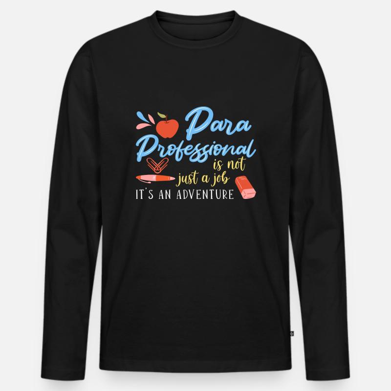 Paraprofessional - Männer Premium Bio Langarmshirt - Schwarz