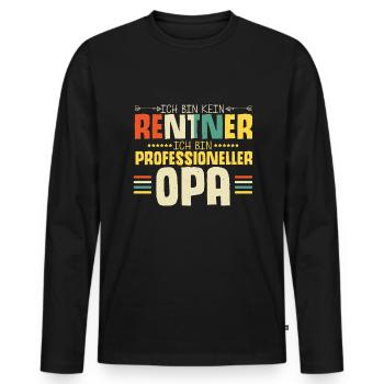 Lustiges Opa Geschenk - Männer Premium Bio Langarmshirt - Schwarz - Vorne - Nico (187cm)