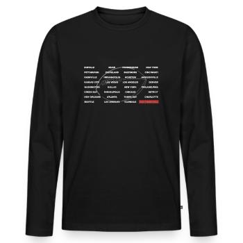 Football Cities San Francisco - Men's Premium Organic Long Sleeve Shirt - black - Front - Nico (187cm)