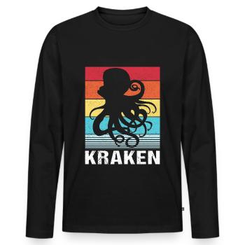 Octopus Octopus Octopus Octopus Octopus - Men's Premium Organic Long Sleeve Shirt - black - Front - Nico (187cm)
