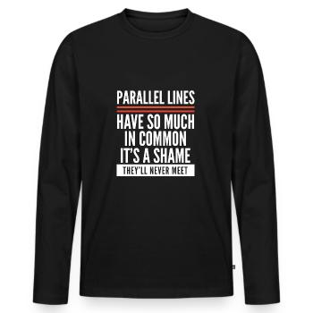 mathematics - Men's Premium Organic Long Sleeve Shirt - black - Front - Nico (187cm)