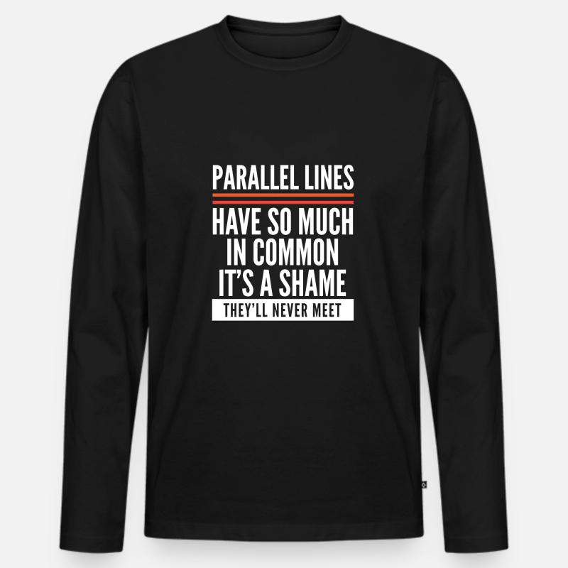 Mathematik - Männer Premium Bio Langarmshirt - Schwarz