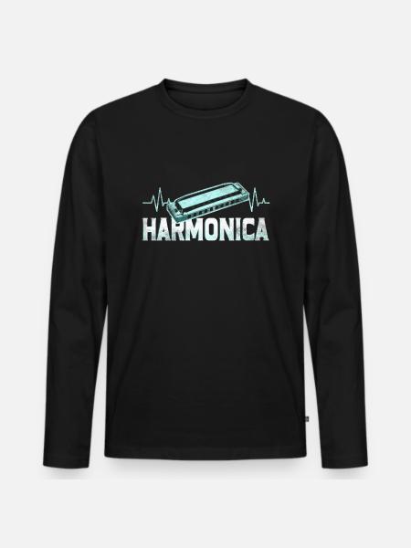 Harmonica - T-shirt manches longues Premium bio Homme - noir