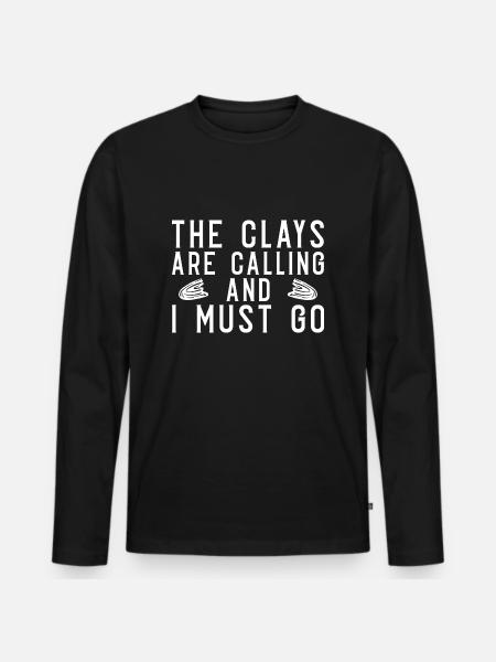 Clay pigeon shooting - Men's Premium Organic Long Sleeve Shirt - black