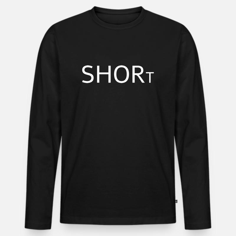 Short - Männer Premium Bio Langarmshirt - Schwarz