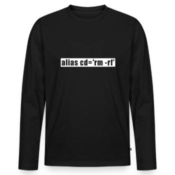 Funny Programmer Computer Scientist Nerd IT Shirt - Men's Premium Organic Long Sleeve Shirt - black - Front - Nico (187cm)