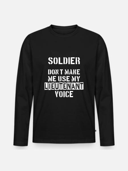 Lieutenant. Soldier. Mate. Military. - Men's Premium Organic Long Sleeve Shirt - black