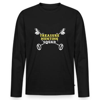 Treasure Hunter Treasure Hunt Metal Detector - Men's Premium Organic Long Sleeve Shirt - black - Front - Nico (187cm)