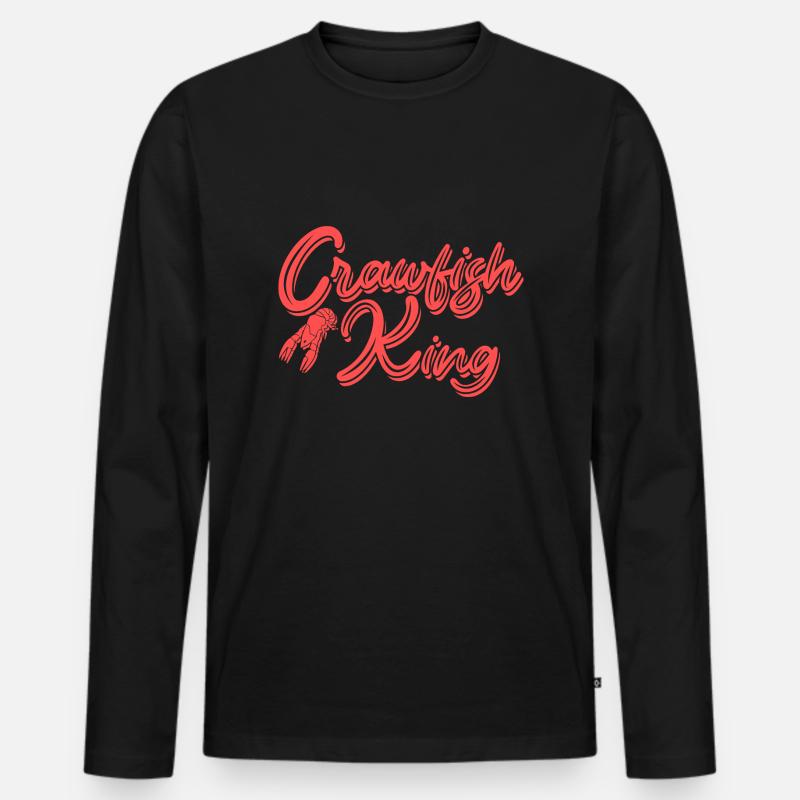 Langusten Languste - Männer Premium Bio Langarmshirt - Schwarz