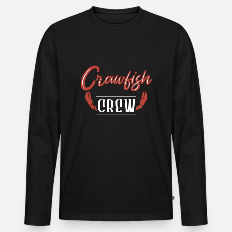 Langusten Languste - Männer Premium Bio Langarmshirt - Schwarz