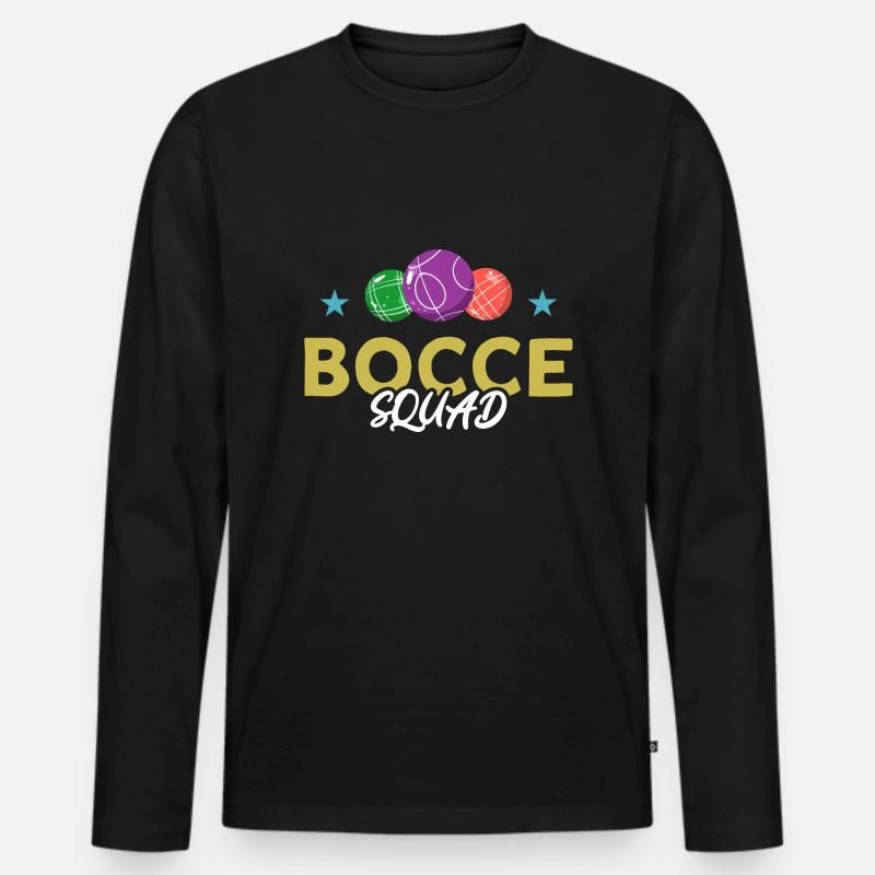 Boccia Boule Petanque - Männer Premium Bio Langarmshirt - Schwarz
